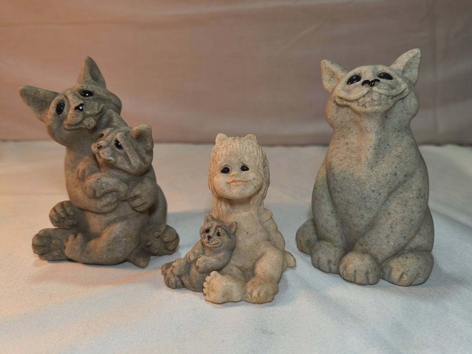 VTG Quarry Kids (3) Second Nature Design Cats Kitten Girl