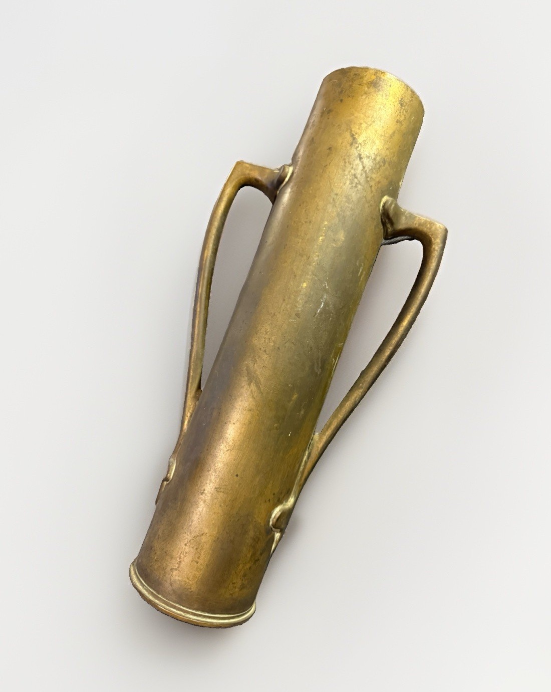Antique WW1 Arts & Crafts Art Nouveau Style Trench Art Vase WWI