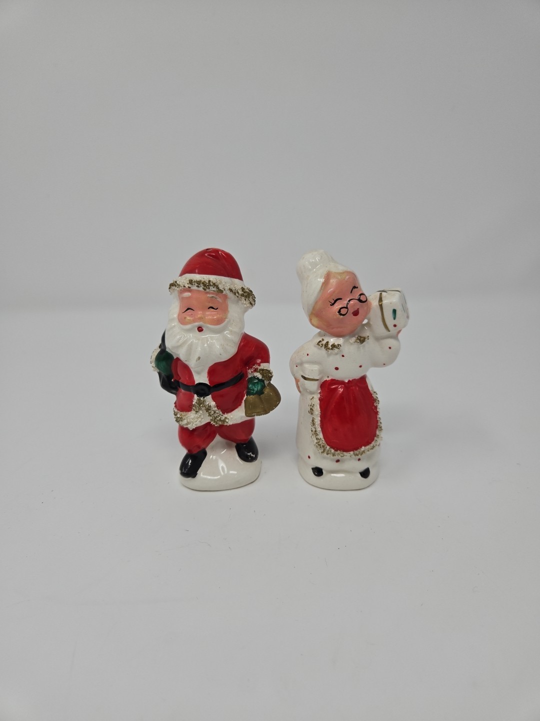 Vintage Commodore Christmas Trees Salt & Pepper & Toothpick Holder (Japan)