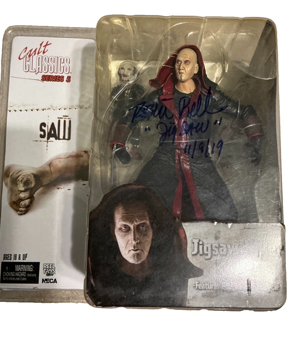 Jigsaw Action Figure Hand Signed By Tobin Bell Horror Collectible Beckett Auth