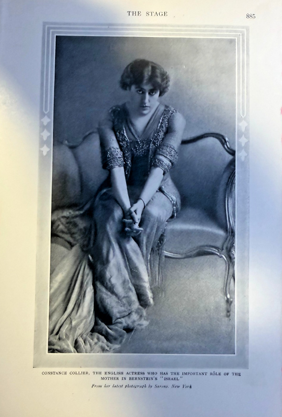 1910 Vintage Magazine Illustration English Actress Constance Collier