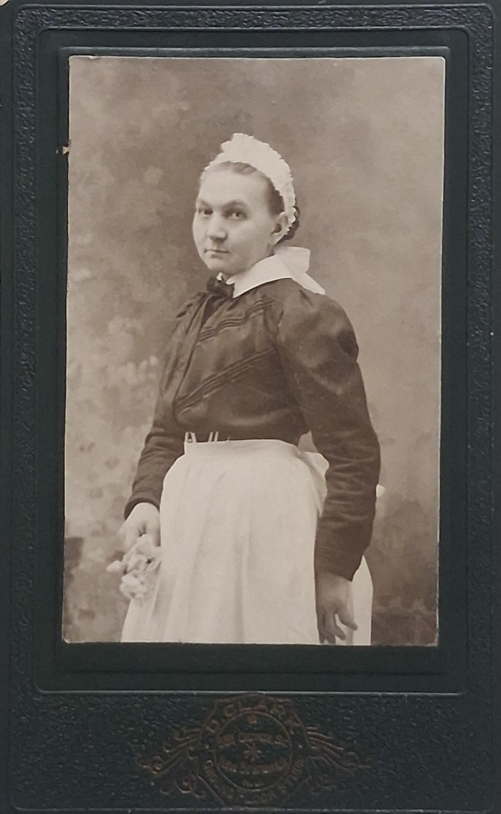 1896 NEW BRUNSWICK NJ Maid PHOTO CDV Tina Messanger NANNY Victorian 3\