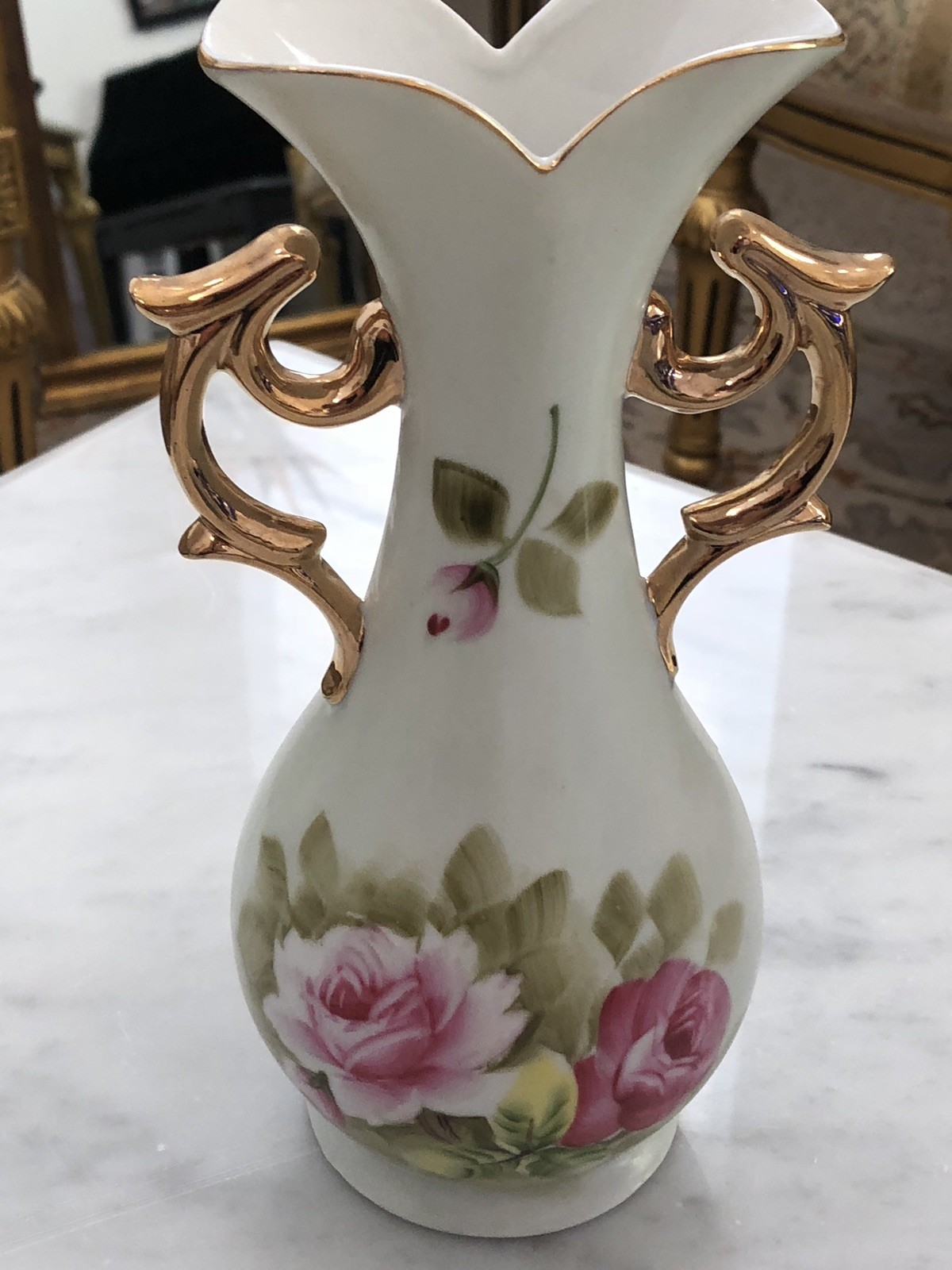Antique Vase Lefton Exclusives Japan Trademark 4072 Hand Painted