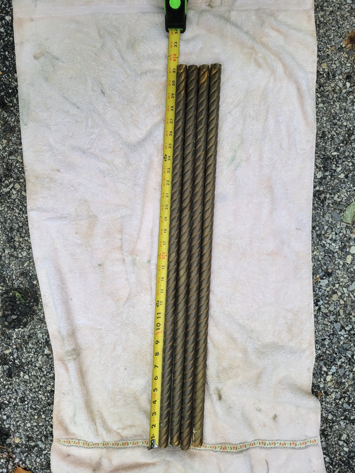 Twisted Rope Brass Tubing Pipe Pole Sleeve 31\