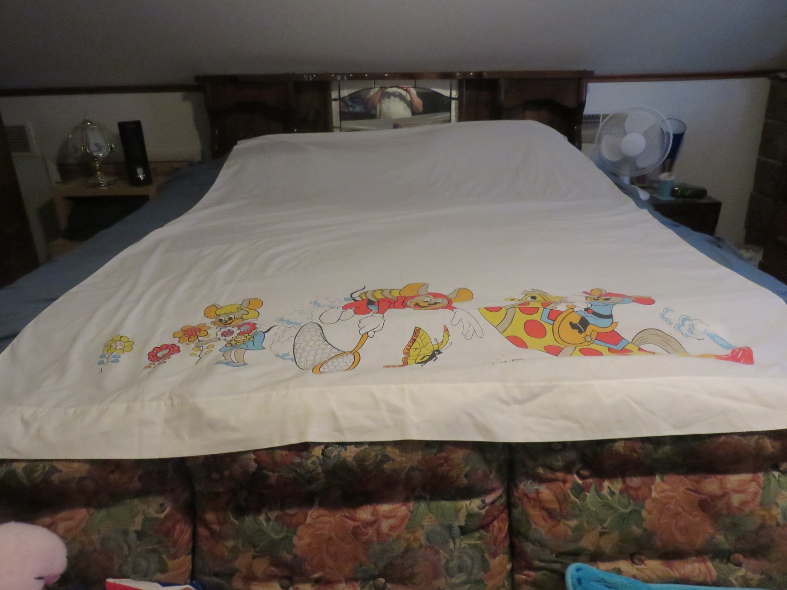 Space Mouse Vintage, Flat, Twin Sheet