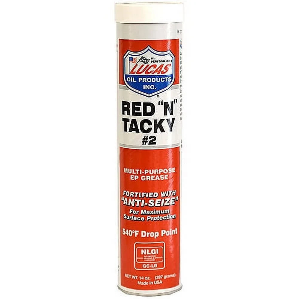 Lucas 10005 Red N Tacky EP Grease 14 Oz Multi Purpose Automotive Lubricant