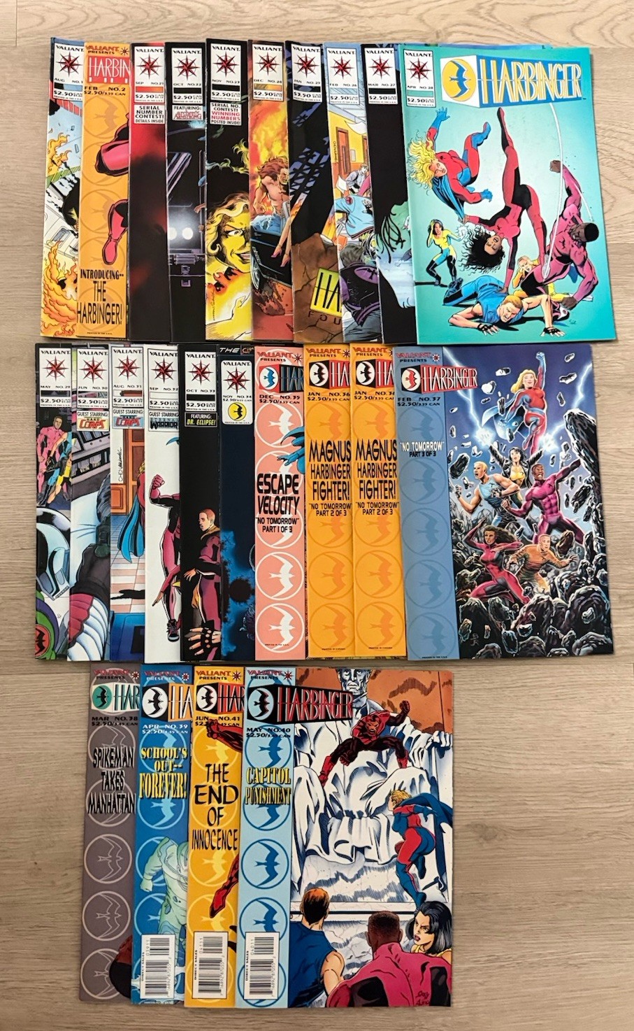 Harbinger (Valiant) Comic Lot #1-2 & #21-41 Complete Run 24 Issues Harbinger (Valiant) Comic Lot #1-2 & #21-41 Complete Run 24 Issues