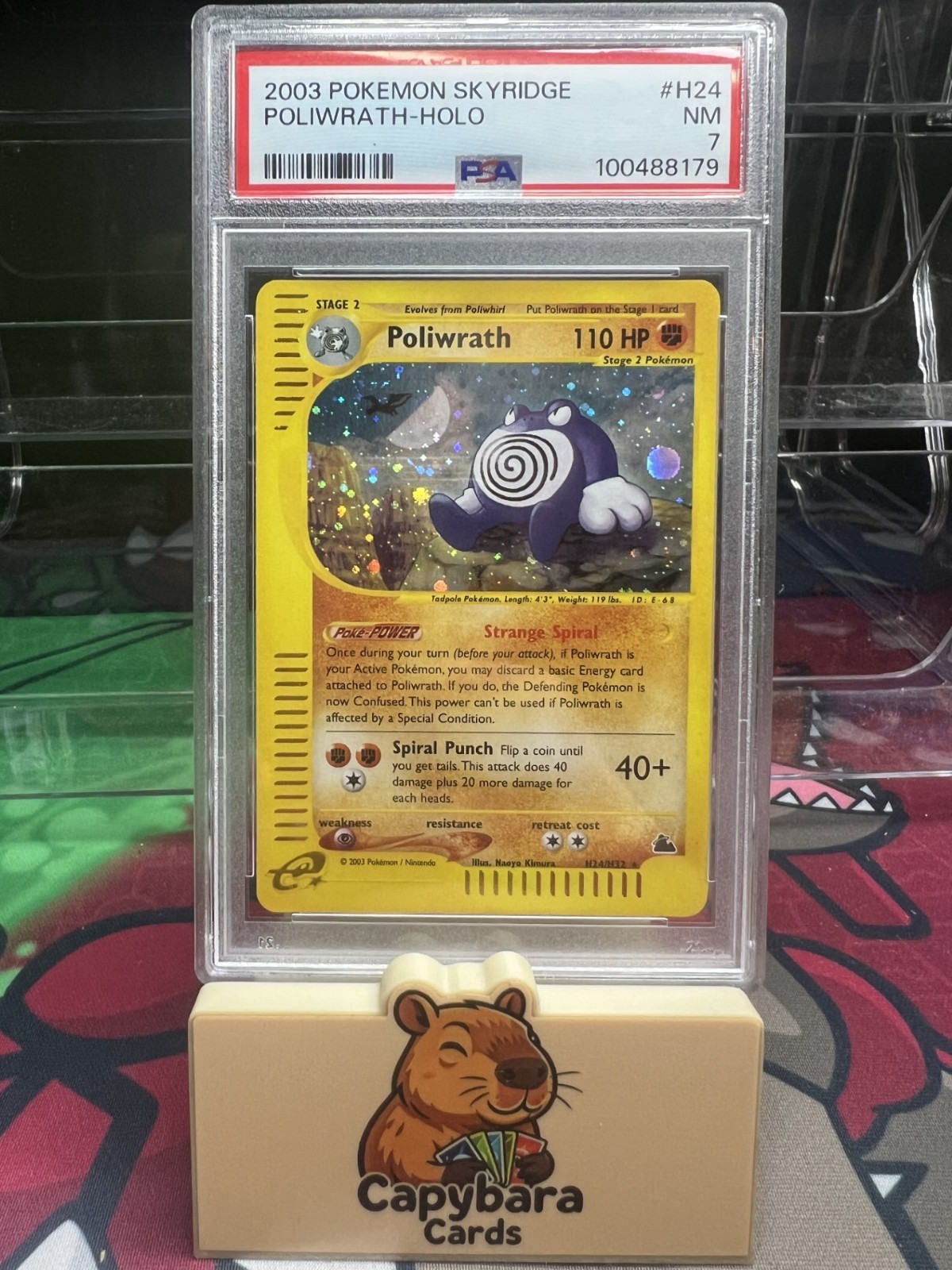 Poliwrath H24/H32 PSA 7 - Skyridge - Rare Holo Pokémon Card