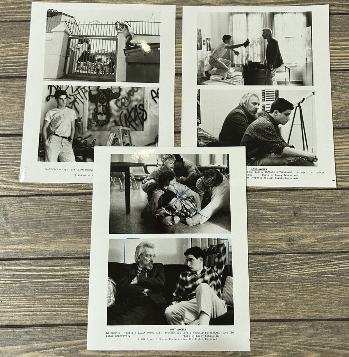 Vintage Lost Angels Movie Press Release Photos Set of 3 8x10