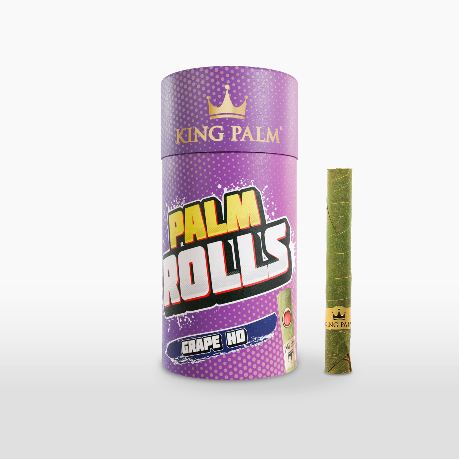King Palm | Mini Size | Grape | Organic Prerolled Palm Leafs | 20 Rolls