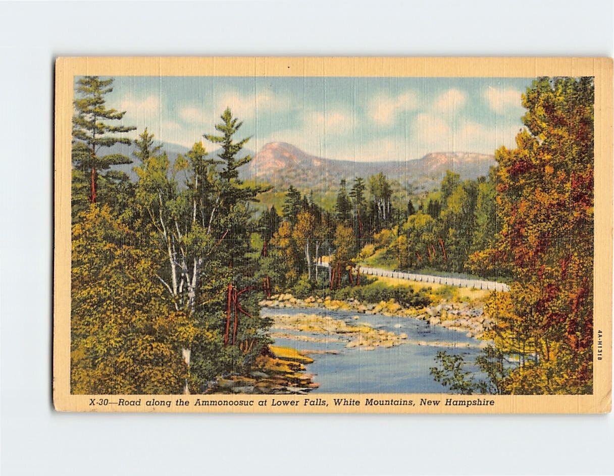 Postcard Road Ammonoosuc Lower Falls White Mountains New Hampshire USA