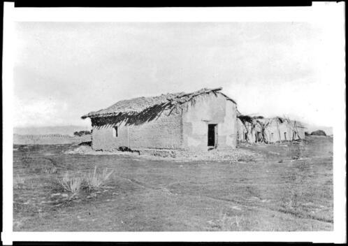 Exterior view of the chapel at Mission Soledad California Old Photo