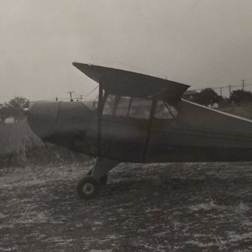 Vtg B&W Aircraft Photo PORTERFIELD Trainer Lee Mansdorf LA CA Plane Broker 