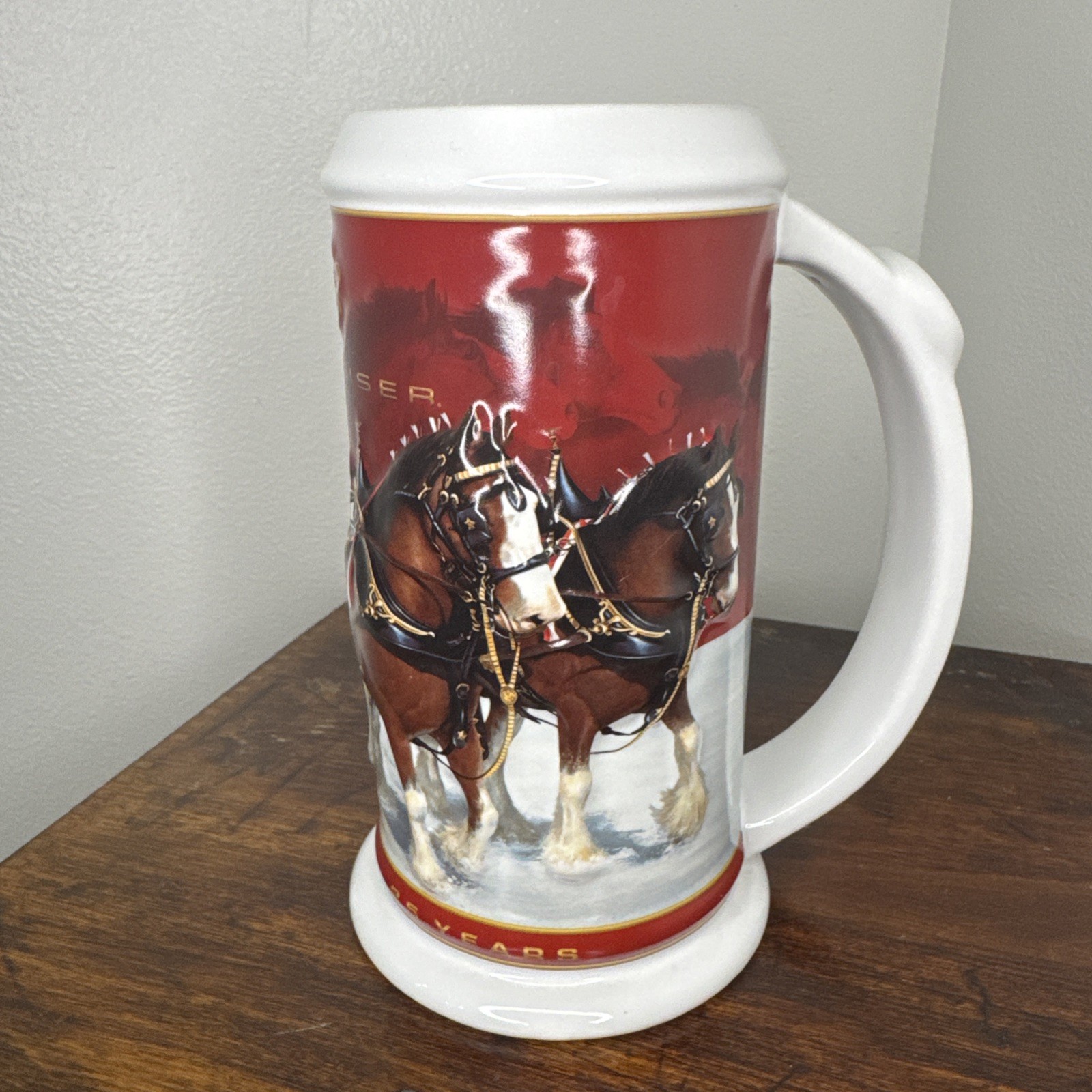 2004 Budweiser 25TH Anniversary Holiday Beer Stein 7