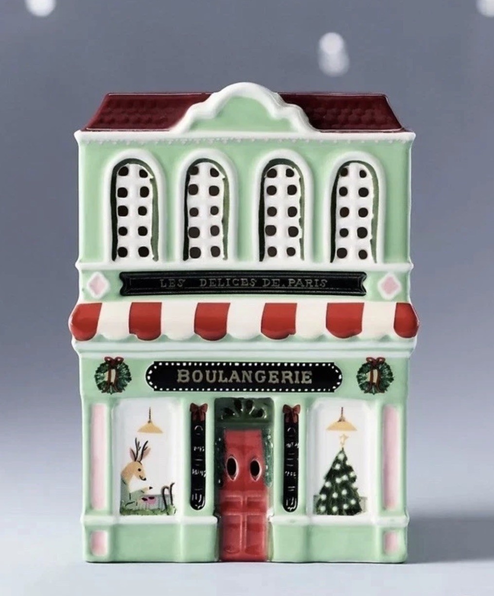 NEW Ceramic Holiday House Boulangerie Paris Bakery Holiday Village Anthropologie