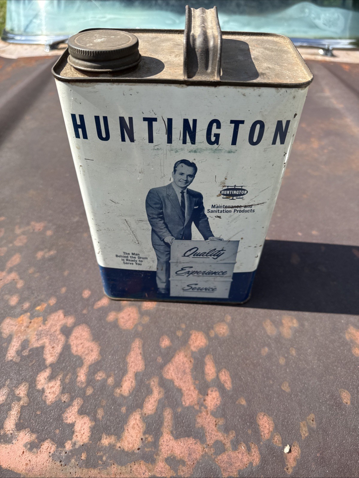 Vintage 1 Gallon Can Huntington Huntolene