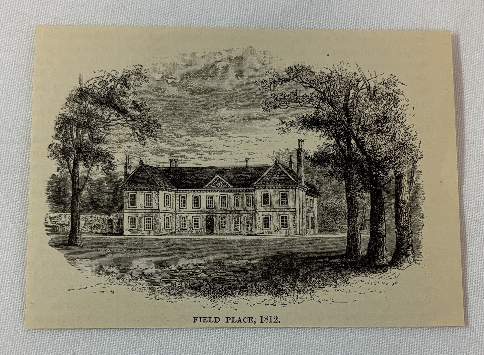 1887 magazine engraving ~ FIELD PLACE, 1812, England
