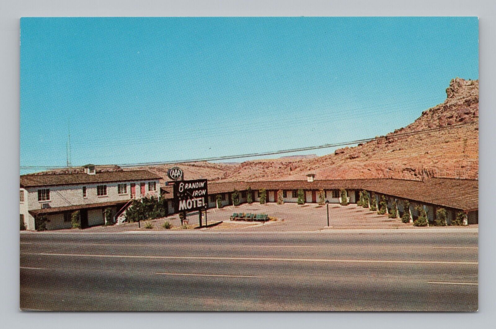 Postcard Brandin\' Iron Motel Kingman Arizona Duncan Hines Seal