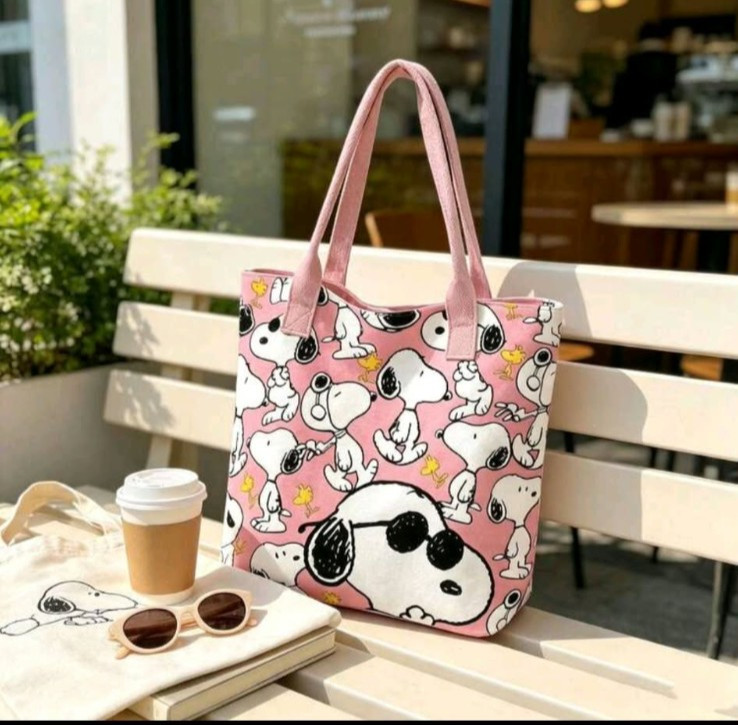 Snoopy Peanuts Bag Purse Shoulder Shopping Travel Double Handle Gift Canvas New Snoopy Peanuts Bag Purse Shoulder Shopping Travel Double Handle Gift Canvas New