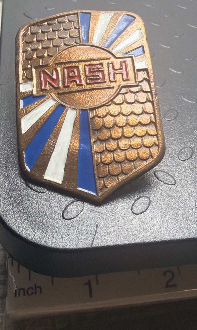 Vtg 1925 1926 1927 1928 Nash Motors Radiator Grille Emblem Badge DL Auld OEM:2A2
