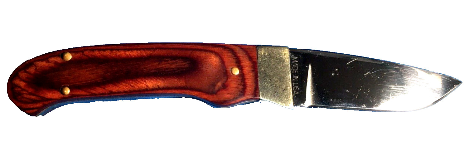 Vintage Utica Adirondack Series 8” Wood Handle Fixed Blade Hunting Knife U.S.A. Vintage Utica Adirondack Series 8” Wood Handle Fixed Blade Hunting Knife U.S.A.