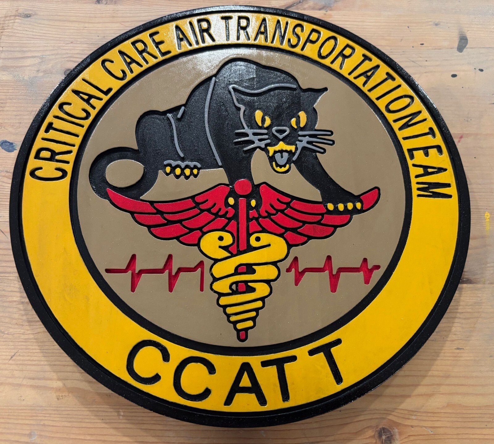 Critical Care Transportation 3D routed patch plaque sign Custom