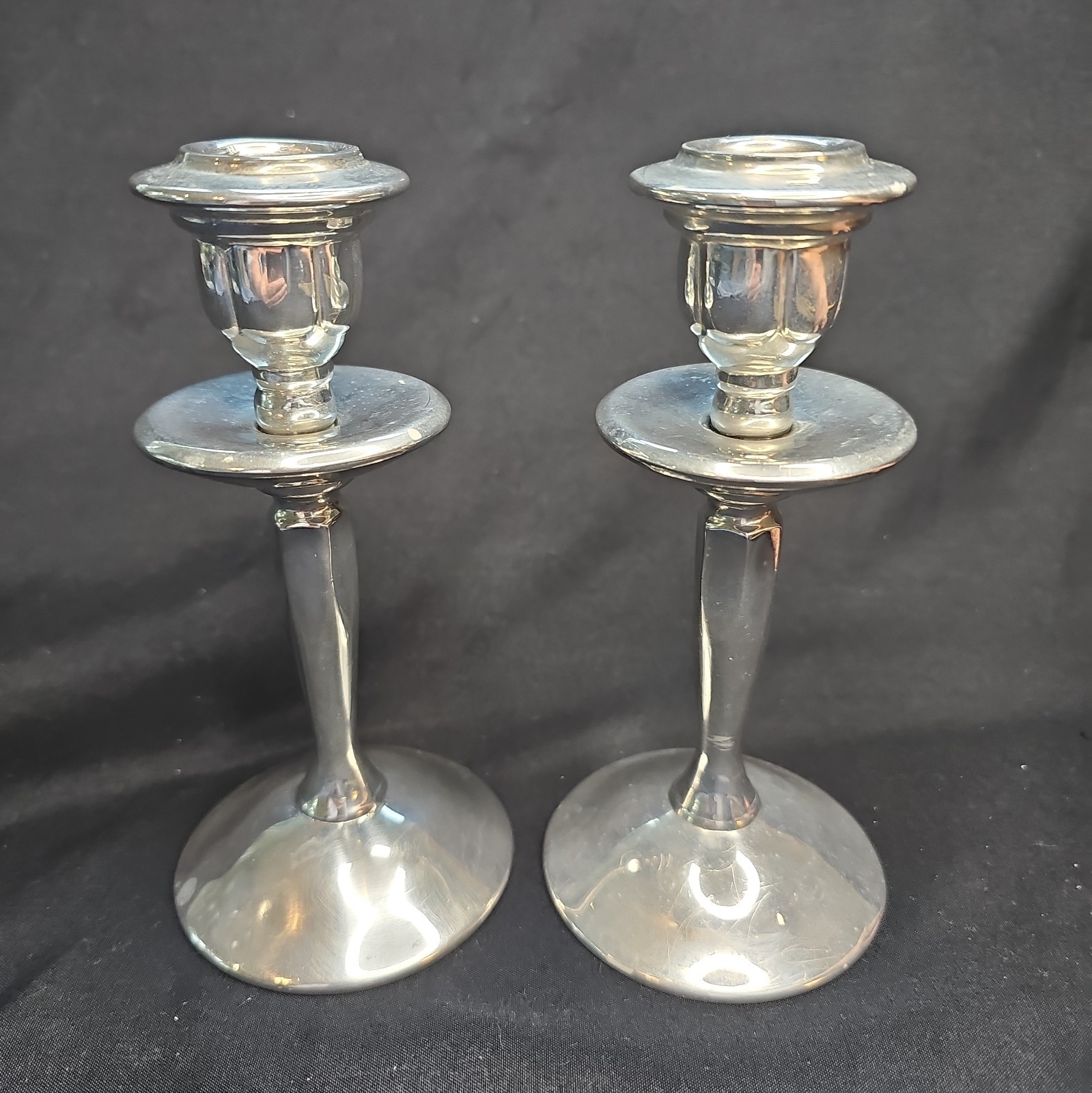 Vintage Plator Silverstone Candlestick Holders – Pair – 6.5