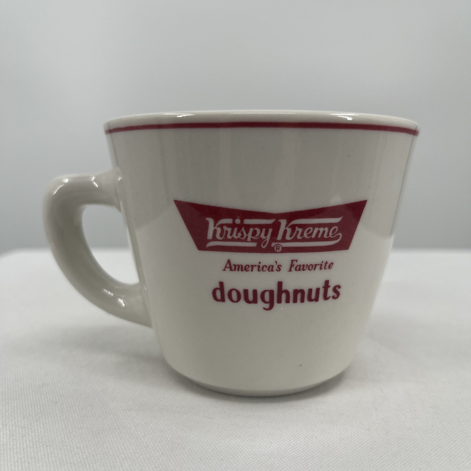 Jackson Custom China KRISPY KREME DOUGHNUTS Coffee Cup Mug Ceramic 1980s VTG 8oz