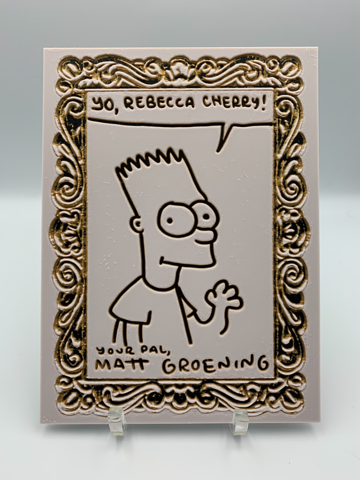 1993 SkyBox Art DeBart Bart Simpson Hueforge 3D Printed Art Multiple Versions