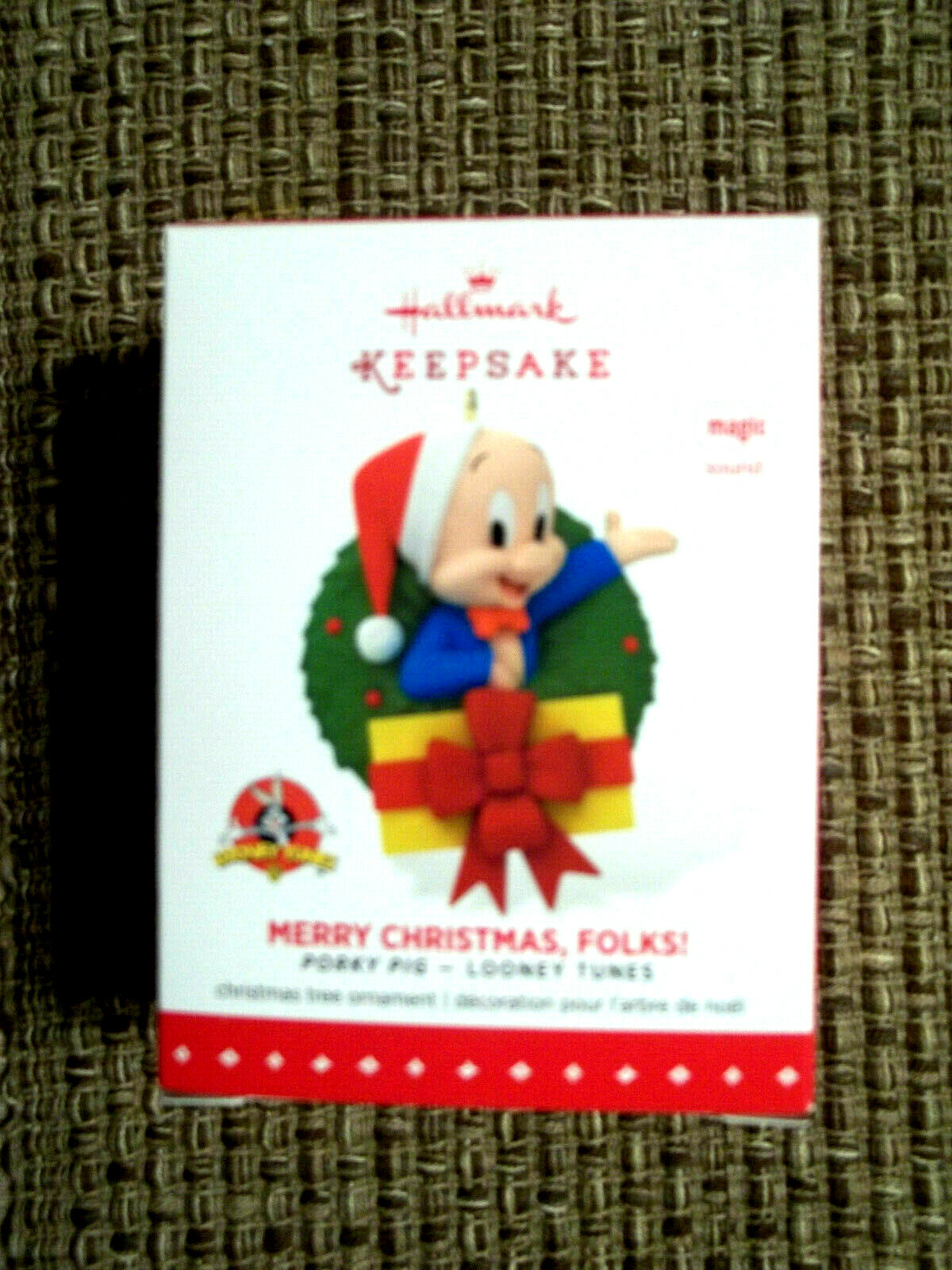 2015 Hallmark,MERRY CHRISTMAS FOLKS,PORKY PIG,FEATURES SOUND