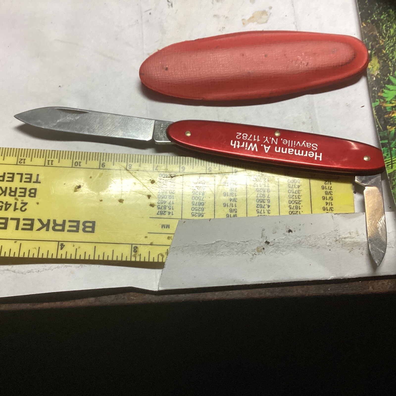 Hermann A Wirth Sayville nY 11782 Folder New In Case Victorinox Mfg Two Blades Hermann A Wirth Sayville nY 11782 Folder New In Case Victorinox Mfg Two Blades