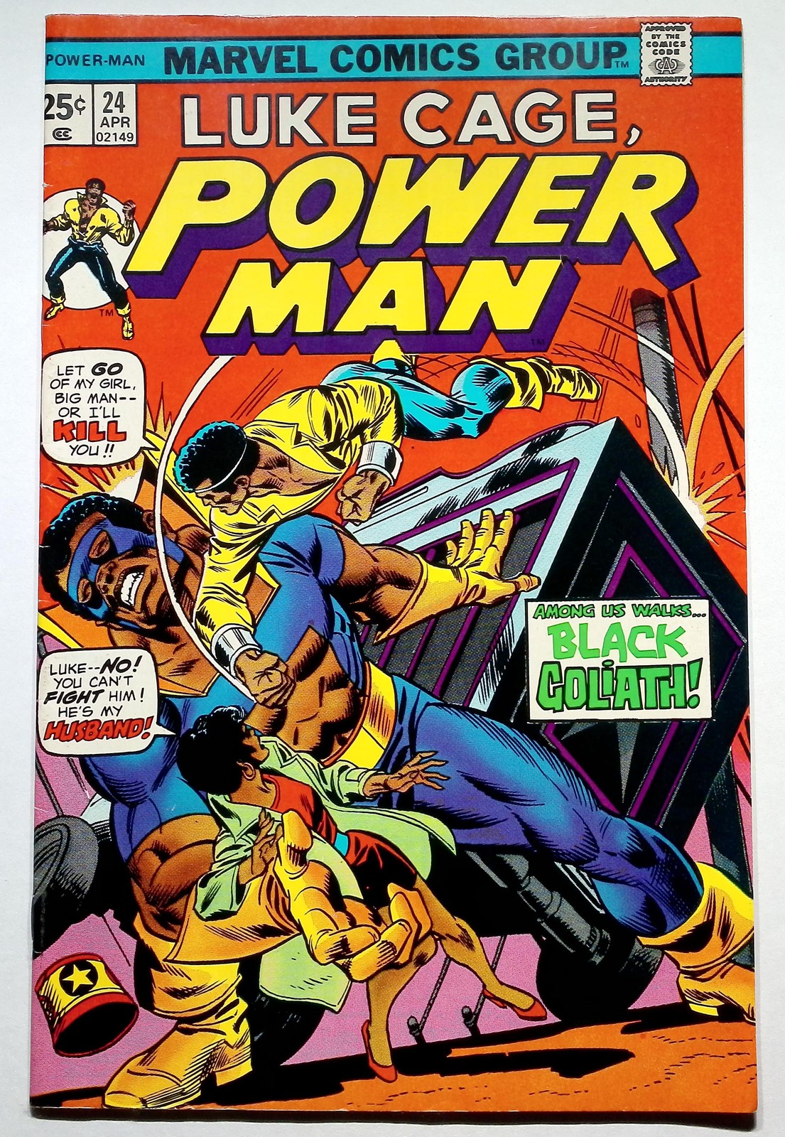 Power Man #24 1975 1st App Black Goliath Marvel Bronze Comic Book MID GRADE