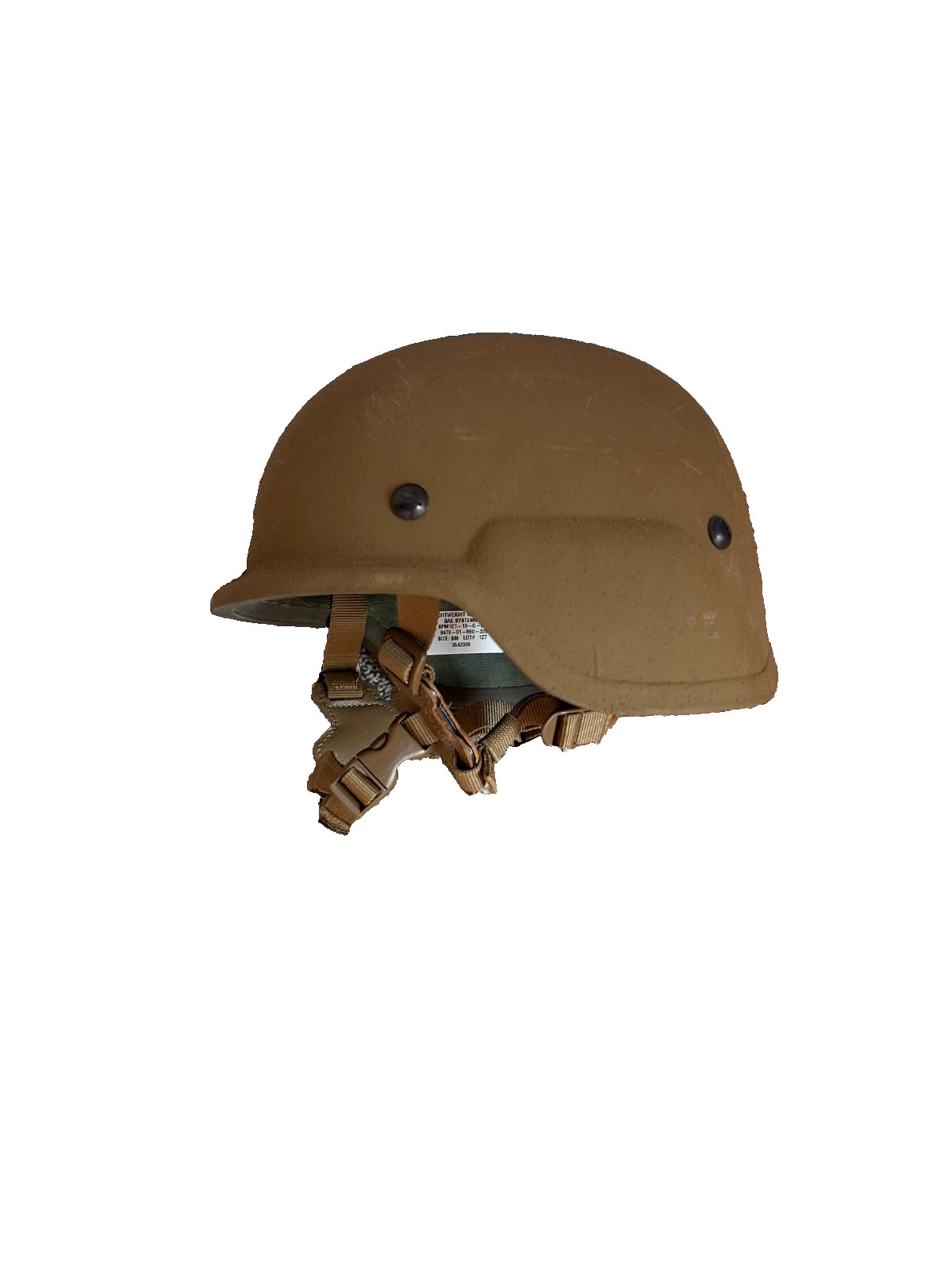 GENUINE USMC BAE SYSTEMS LEVEL IIIA LIGHTWEIGHT MARINE CORPS COMBAT HELMET SMALL