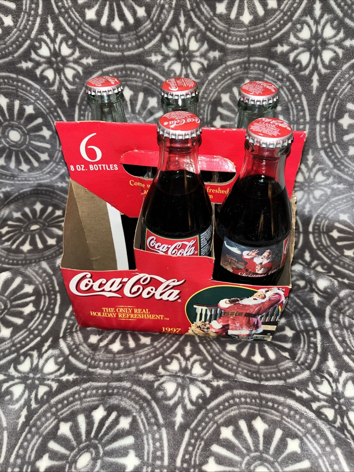 VTG Coca-Cola Classic Christmas 1997 Edition Six Pack Holiday Unopened in Box 