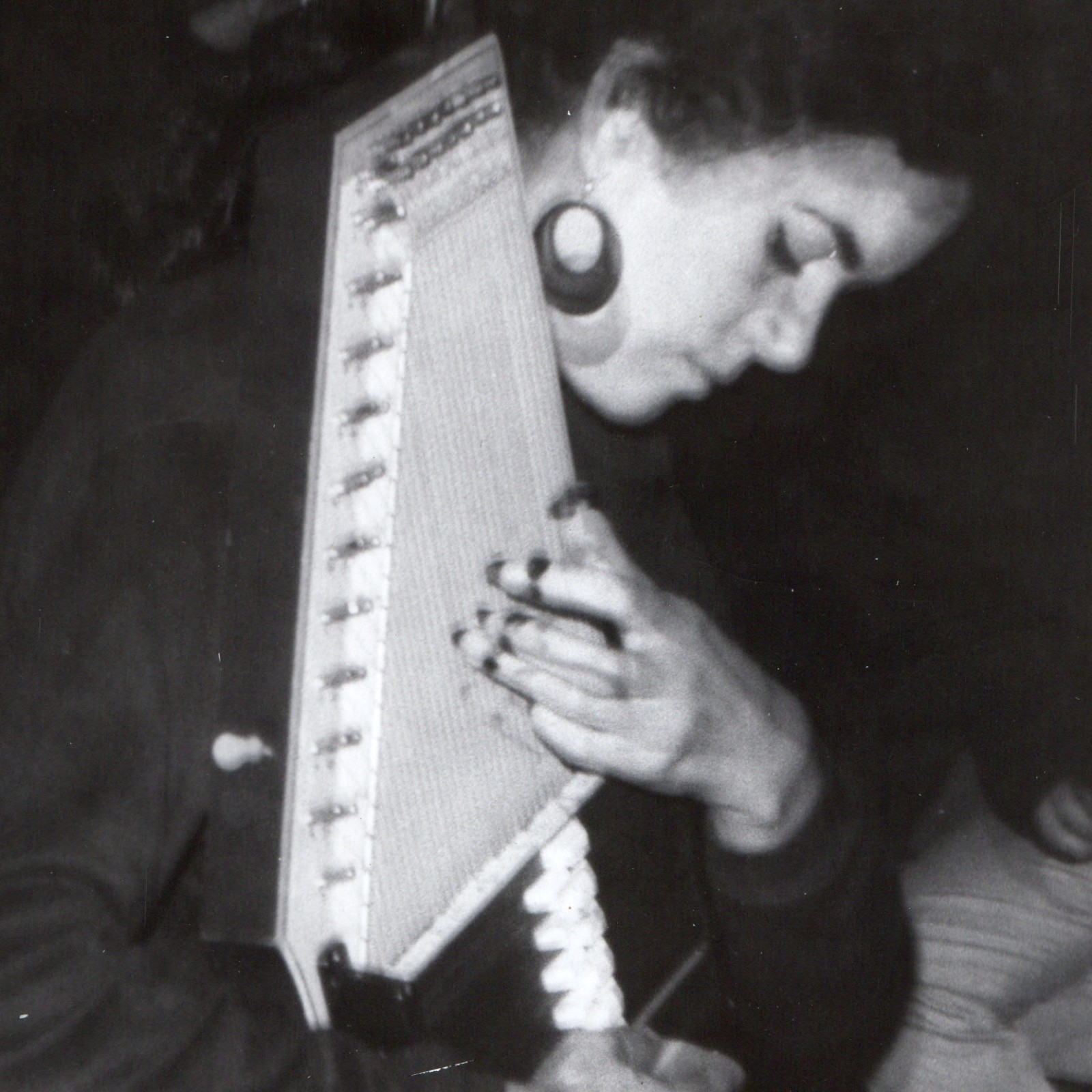 c1970s Woman Playing Autoharp Chorded Zither Musician 10\