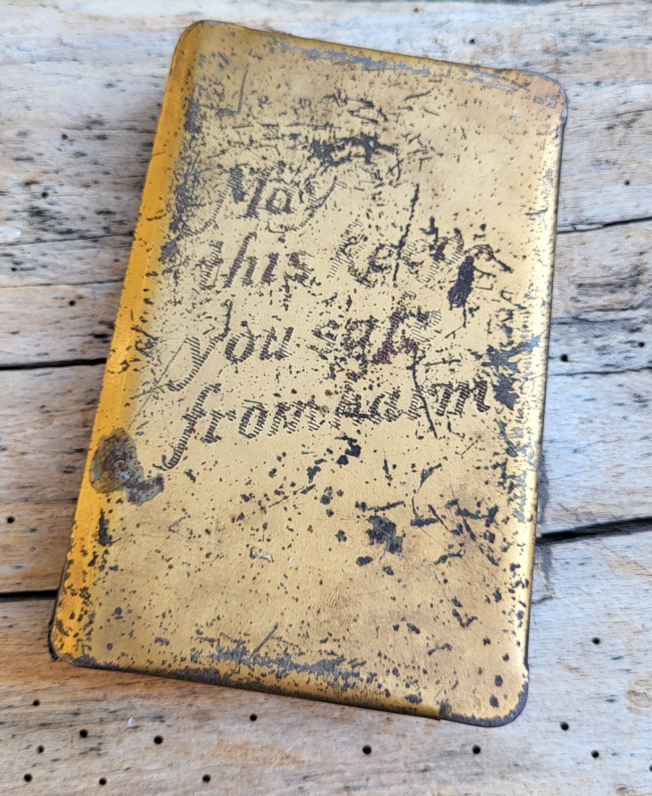 WWII US Army Soldier Heart Shield Steel Plated Combat Bible Named