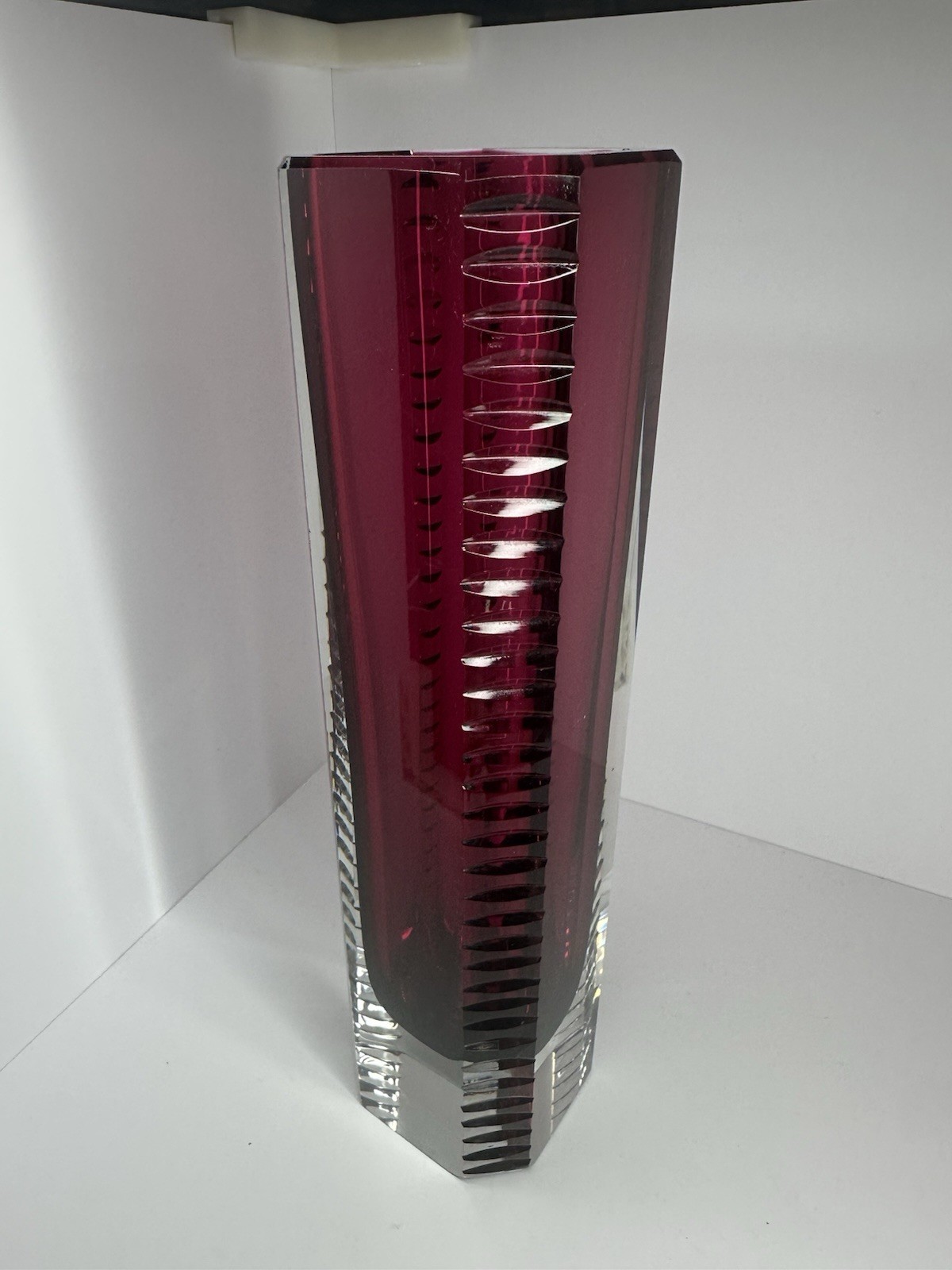 1970's BEYER & CO KRISTAL GERMAN MID-CENTURY MODERN MINIMALIST ART GLASS VASE