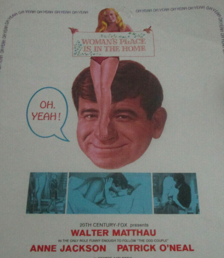 Walter Matthau Anne Jackson The Secret Life of an American Wife Window Card 