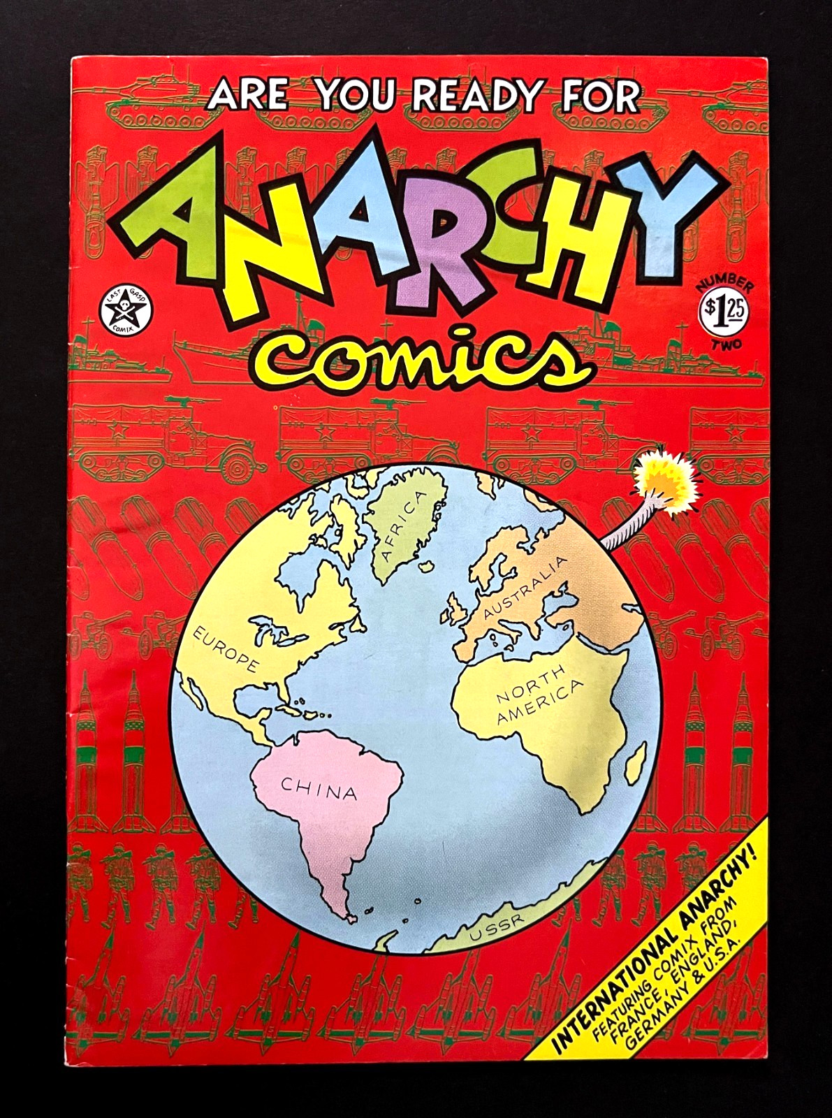 ANARCHY COMICS #1 2nd Print (Cover Error #2) Underground Comix Last Gasp 1978