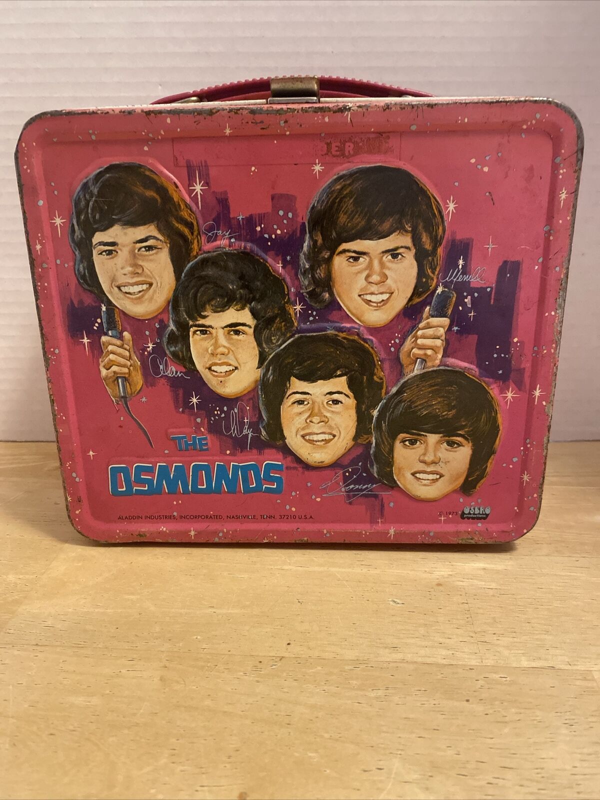 The Osmonds 1973 Metal Lunchbox Aladdin Donnie Osmond No Thermos