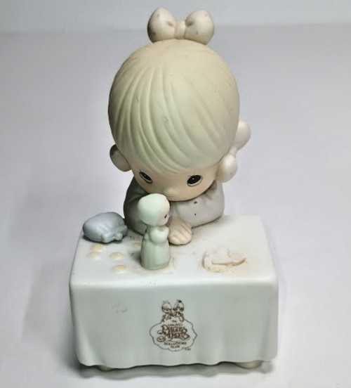 Vintage Precious Moments C0010 My Happiness 1989 Figurine Damaged Repair
