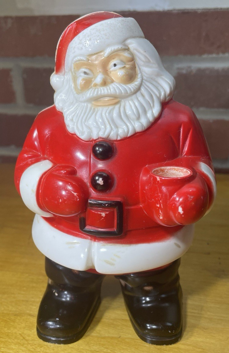 vtg royal light up santa claus hard plastic electric Christmas decor no light