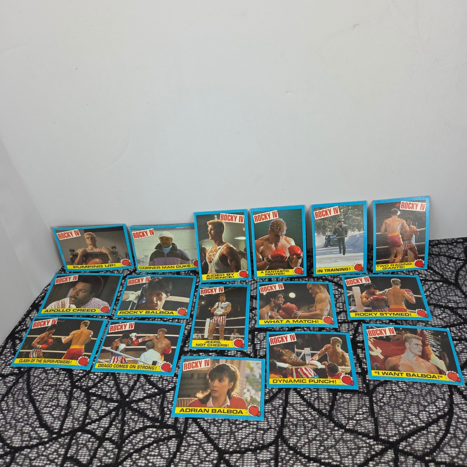Vintage 1985 Topps Rocky IV Trading Cards Lot Stallone Movie Memorabilia