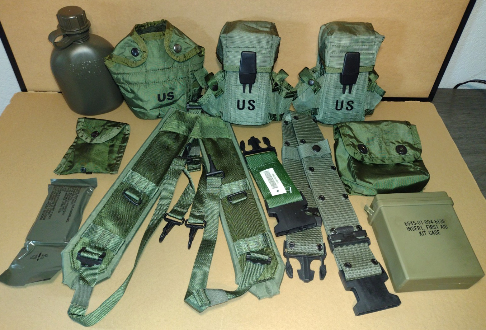 (1) USGI ALICE WEB GEAR SET LBE w/ MAG POUCHES BELT LC2 SUSPENDERS IFAK POUCH (1) USGI ALICE WEB GEAR SET LBE w/ MAG POUCHES BELT LC2 SUSPENDERS IFAK POUCH