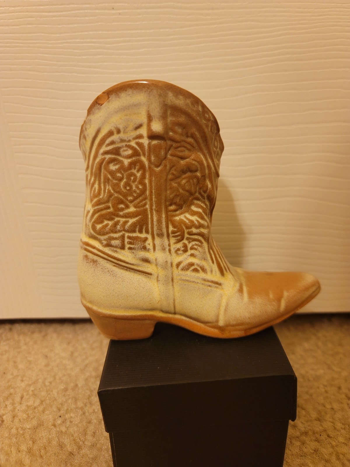 Frankoma Pottery 134  Cowboy Boot Desert Gold 4 1/2\