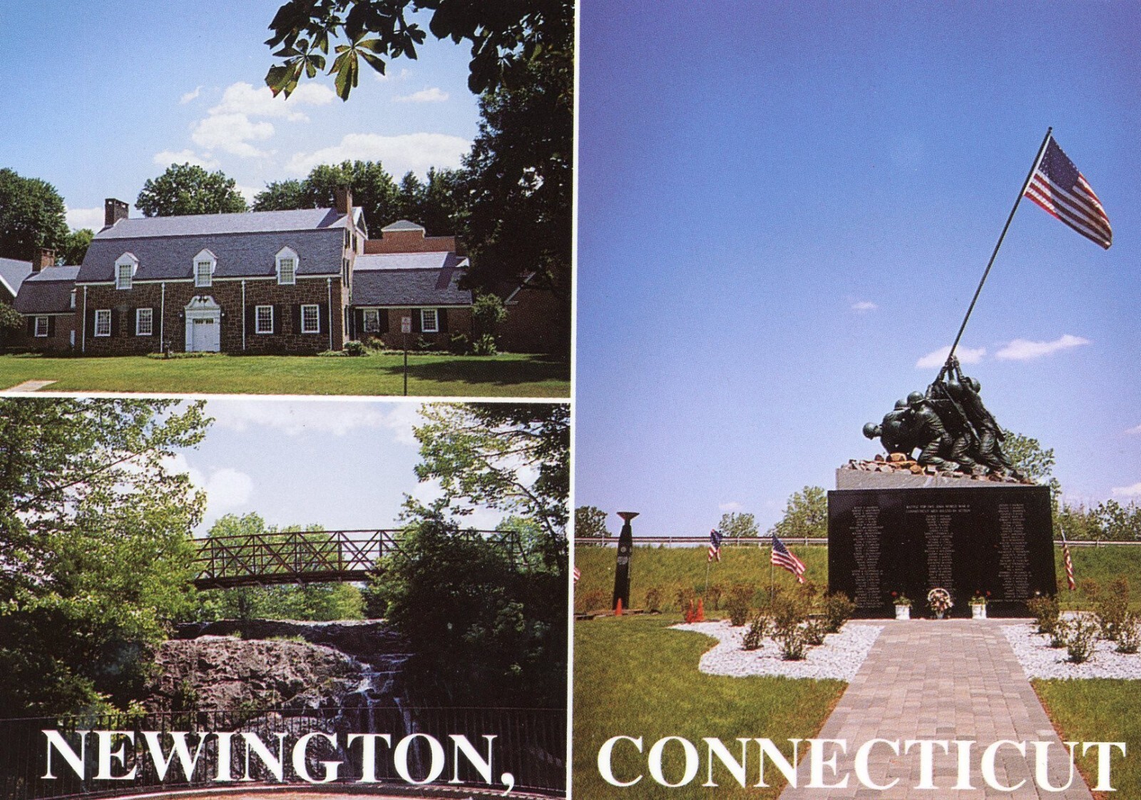 Postcard  4 x 6 Multi-Views of Landmarks in Newington, CT.