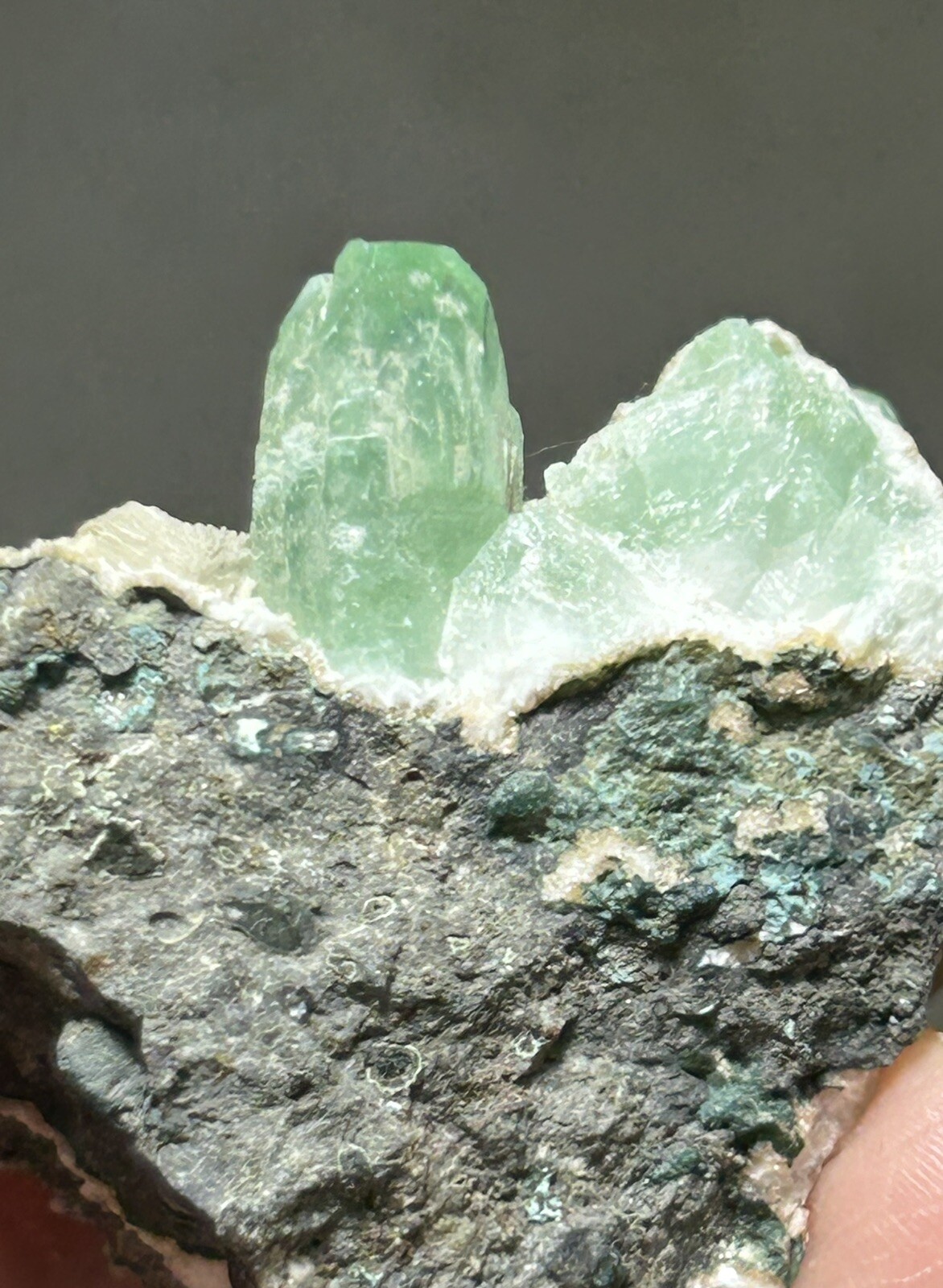 Green Fluorapophyllite (K) From Pashan Hill Quarry, Maharashtra, India