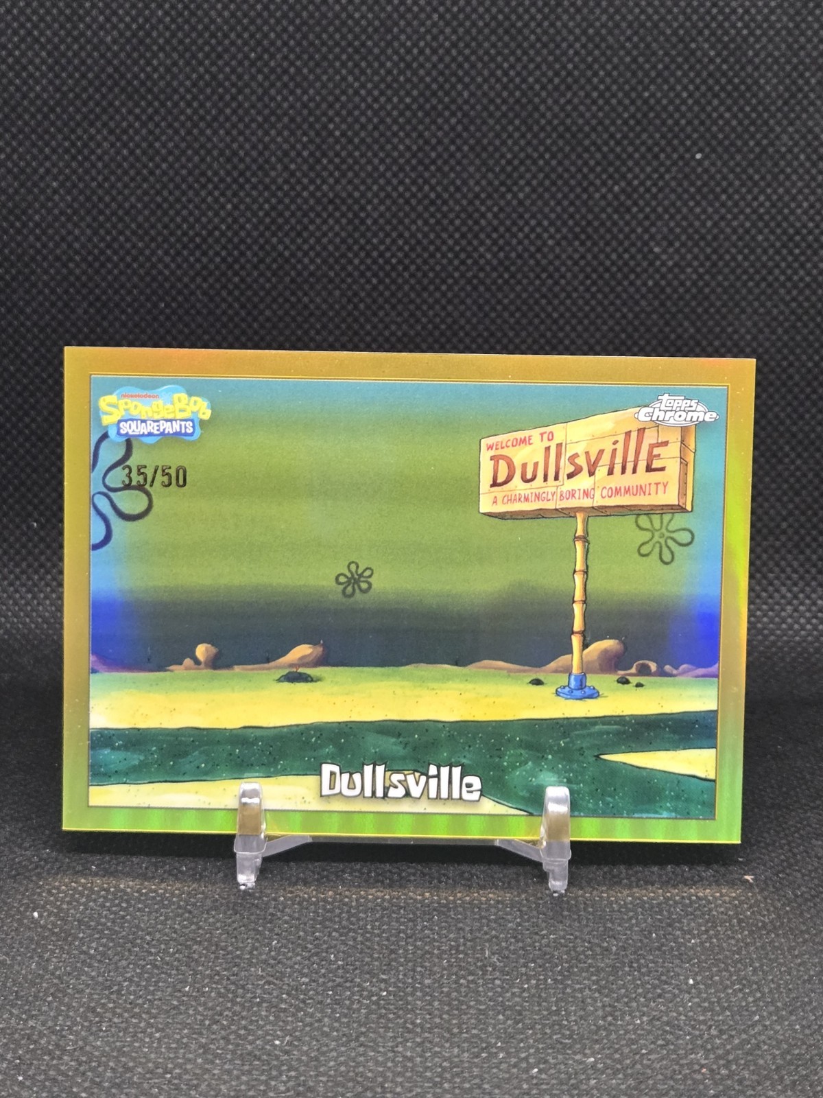 2025 Topps Chrome SpongeBob SquarePants #110 Dullsville Gold /50