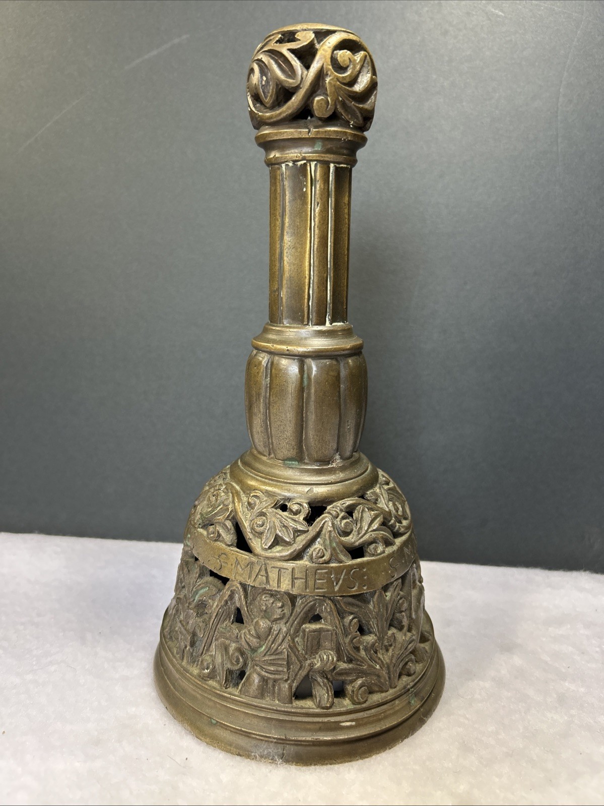 Antique Bronze Cathedral Handbell Four Evangelists Beasts Ox Eagle Lion Heavy L Antique Bronze Cathedral Handbell Four Evangelists Beasts Ox Eagle Lion Heavy L