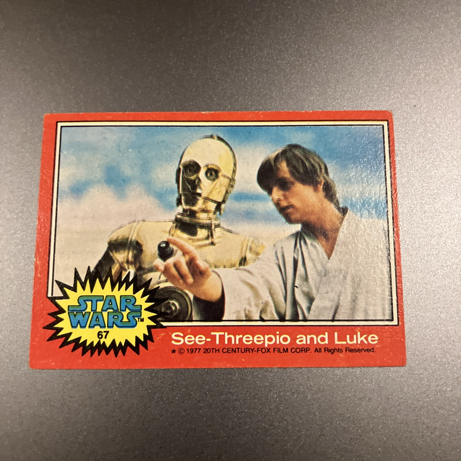 1977 Topps Star Wars See-Threepio and Luke #67